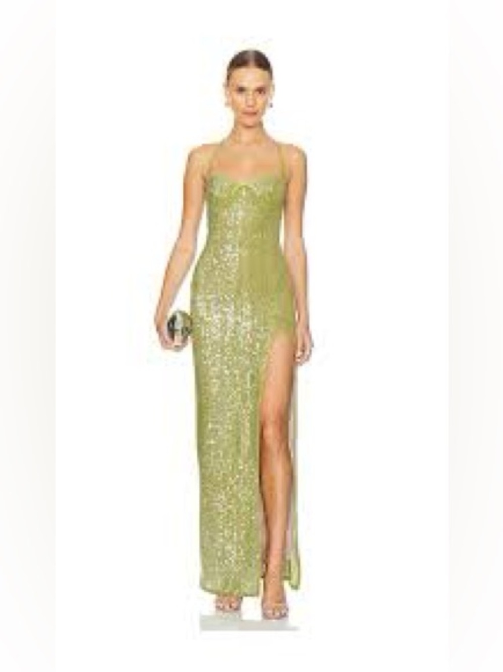 Camila Coelho 
Brihante Sequin Maxi Dress in Island Green